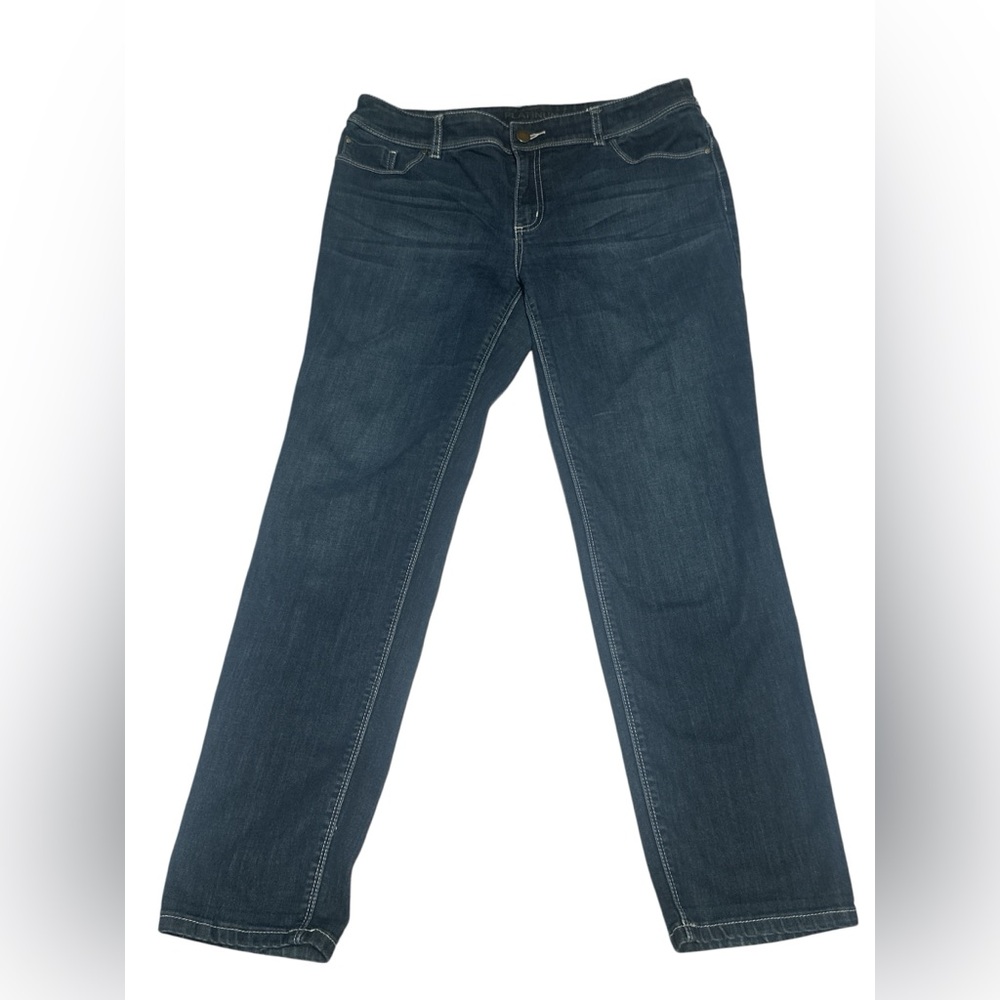 Chico's Dark Blue Straight Leg‎ Jeans